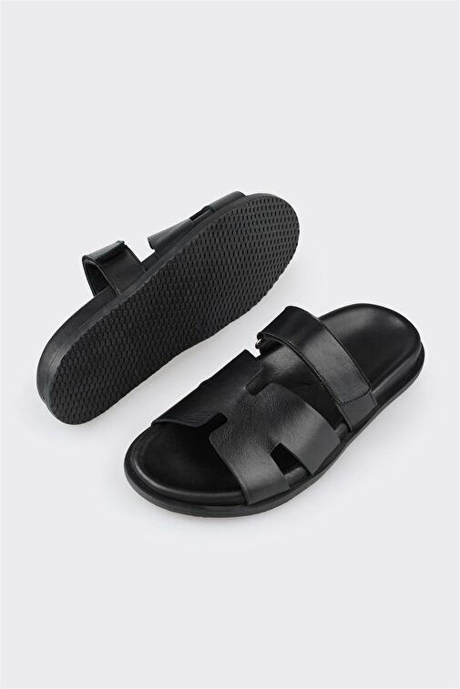 Siyah Kadın Düz Terlik - Görsel 4