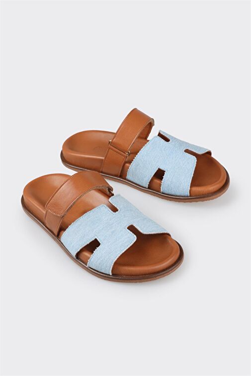 Mavi Kadın Düz Terlik - Görsel 3