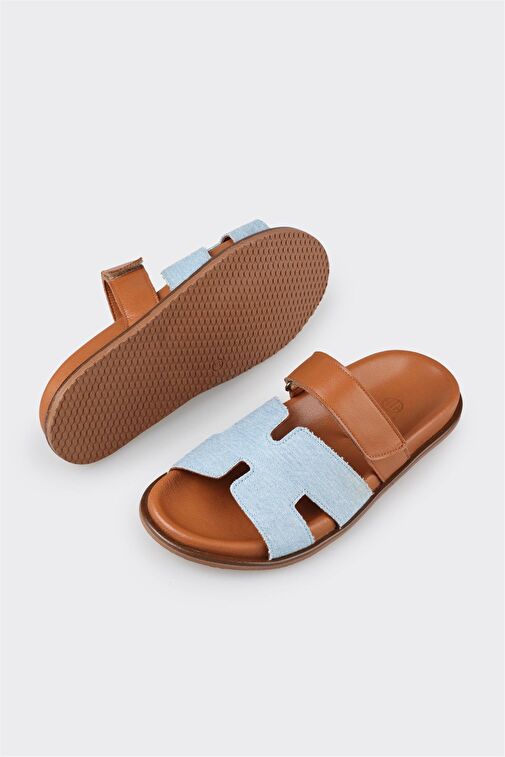 Mavi Kadın Düz Terlik - Görsel 5