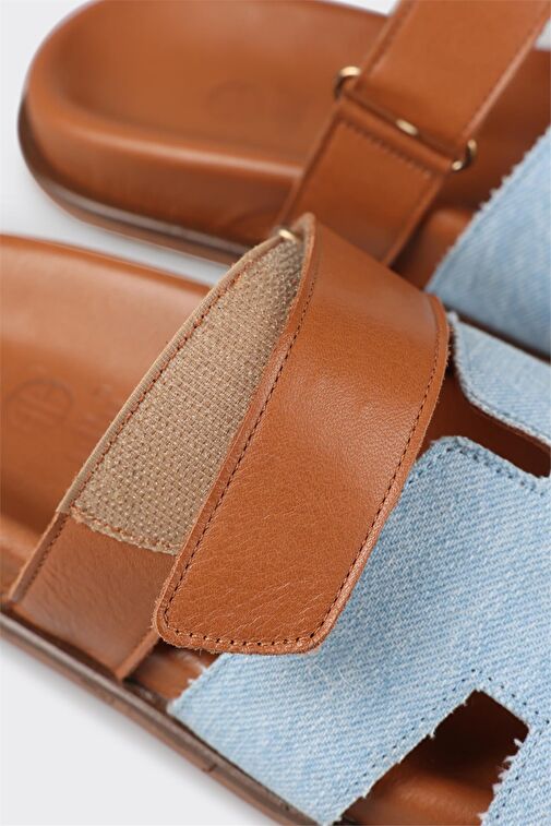 Mavi Kadın Düz Terlik - Görsel 7