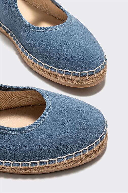 Mavi Deri Kadın Espadril - Görsel 4