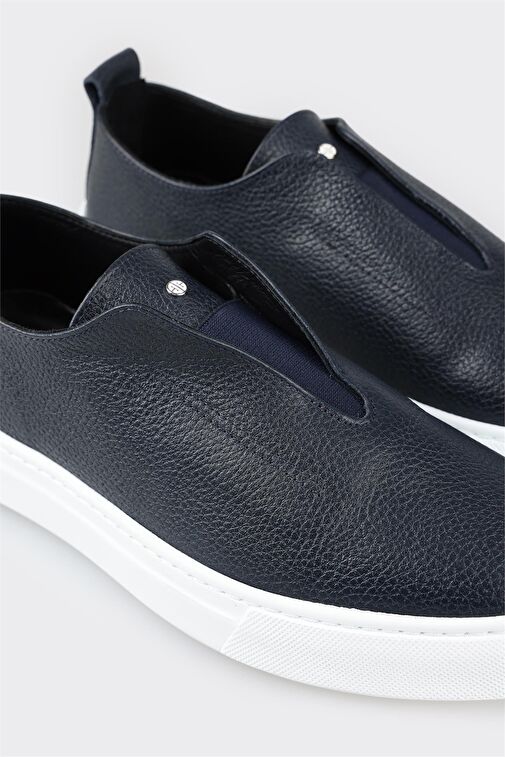 Lacivert Deri Erkek Günlük Ayakkabı - Görsel 3