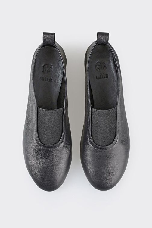 Siyah Deri Kadın Babet - Görsel 5