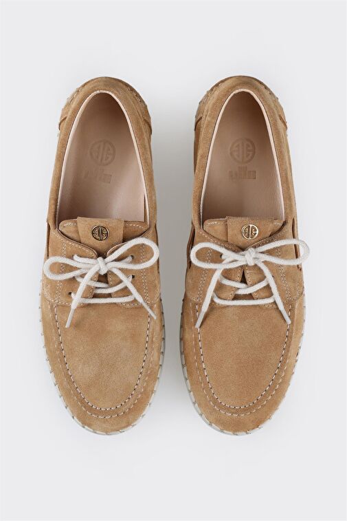 Taba Deri Kadın Günlük Ayakkabı - Görsel 5