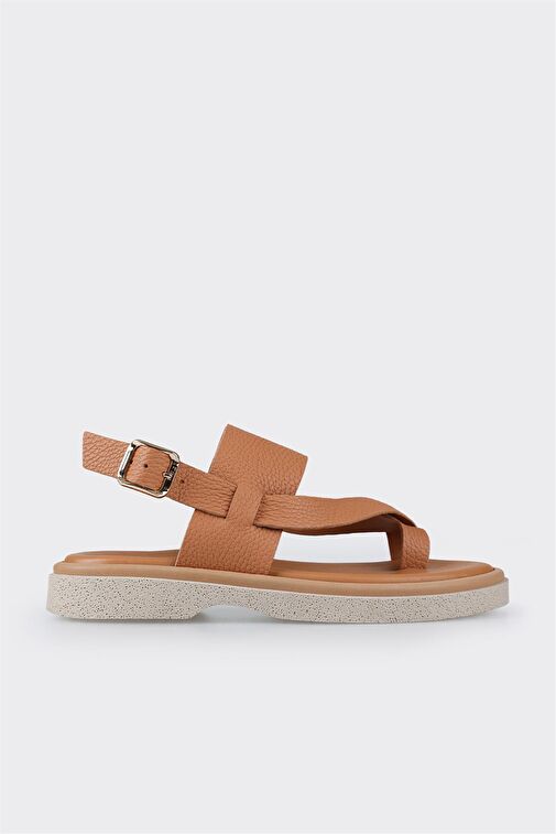 Taba Deri Kadın Spor Sandalet - Görsel 2