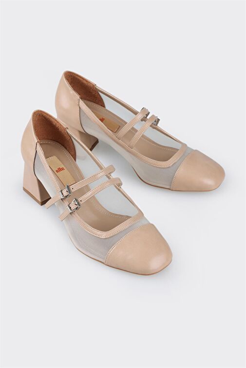 Naturel Kadın Topuklu Ayakkabı - Görsel 3