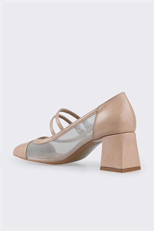 Naturel Kadın Topuklu Ayakkabı - Görsel 4