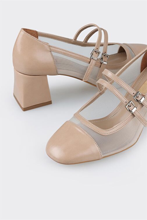 Naturel Kadın Topuklu Ayakkabı - Görsel 5