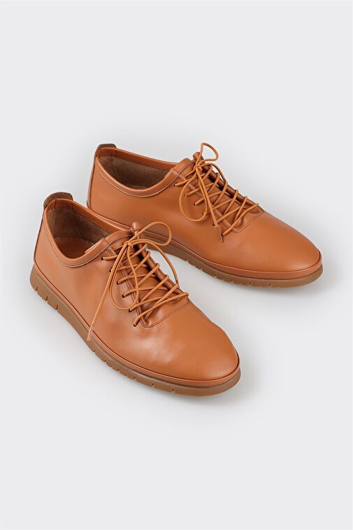 Taba Deri Erkek Günlük Ayakkabı - Görsel 3