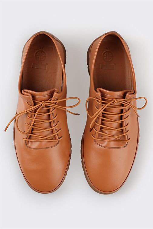 Taba Deri Erkek Günlük Ayakkabı - Görsel 5