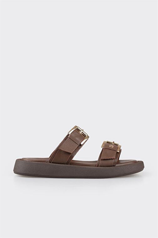 Siyah Deri Kadın Spor Terlik - Görsel 2