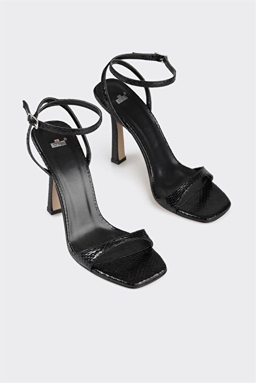 Siyah Kadın Topuklu Sandalet - Görsel 3
