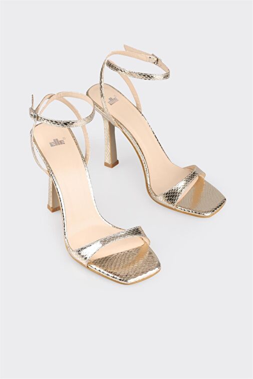 Gold Kadın Topuklu Sandalet - Görsel 3
