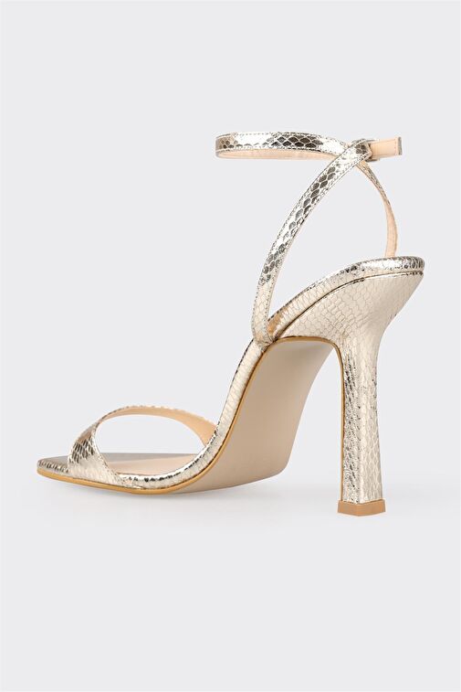 Gold Kadın Topuklu Sandalet - Görsel 4