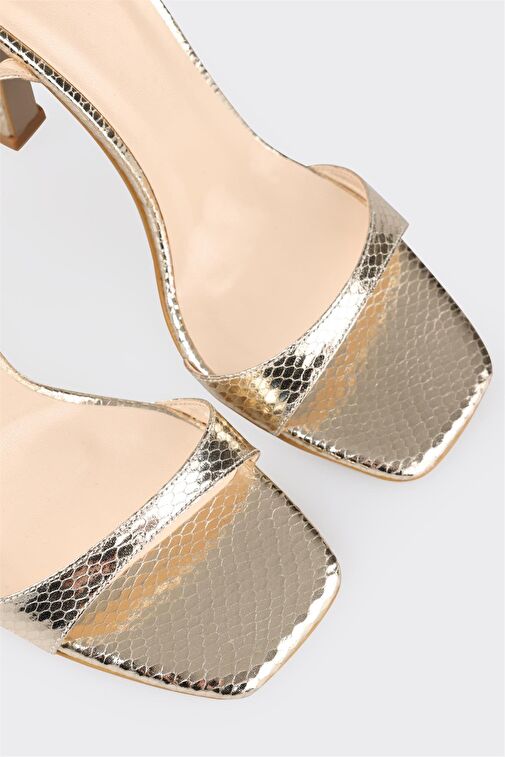 Gold Kadın Topuklu Sandalet - Görsel 5