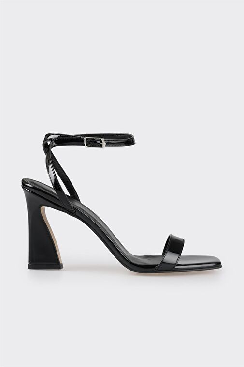 Siyah Kadın Topuklu Sandalet - Görsel 2