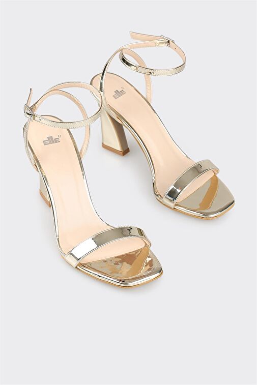Gold Kadın Topuklu Sandalet - Görsel 3