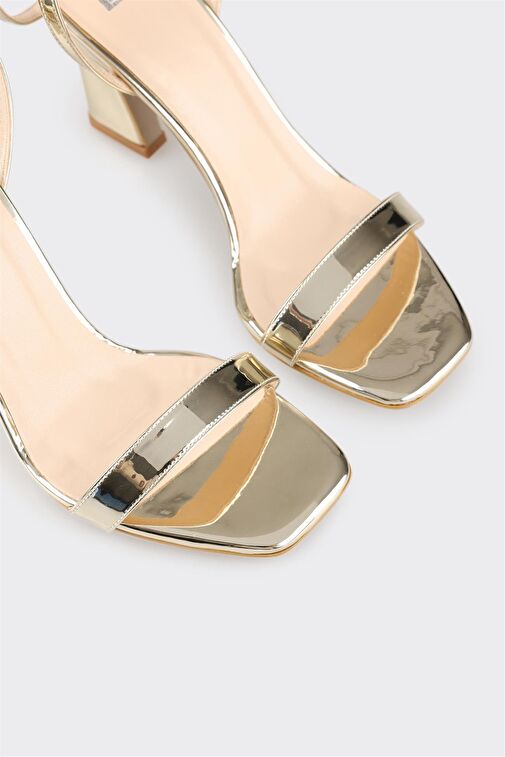Gold Kadın Topuklu Sandalet - Görsel 5