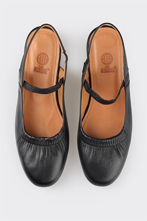 Siyah Deri Kadın Babet - Görsel 5