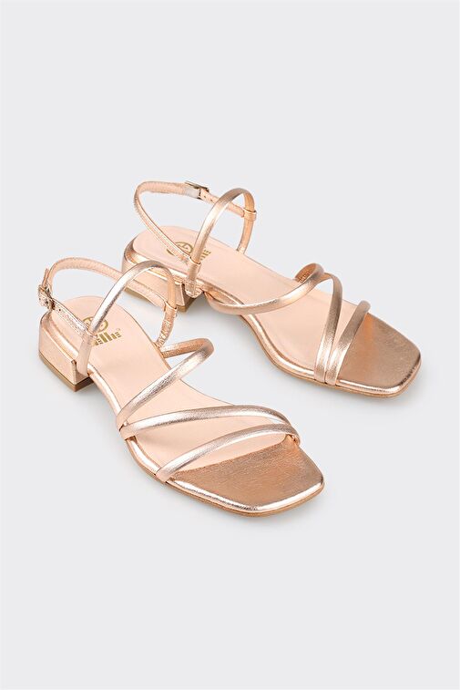 Rose Deri Kadın Topuklu Sandalet - Görsel 3