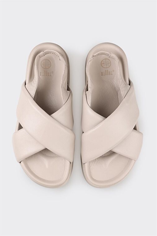 Gri Deri Kadın Spor Sandalet - Görsel 6