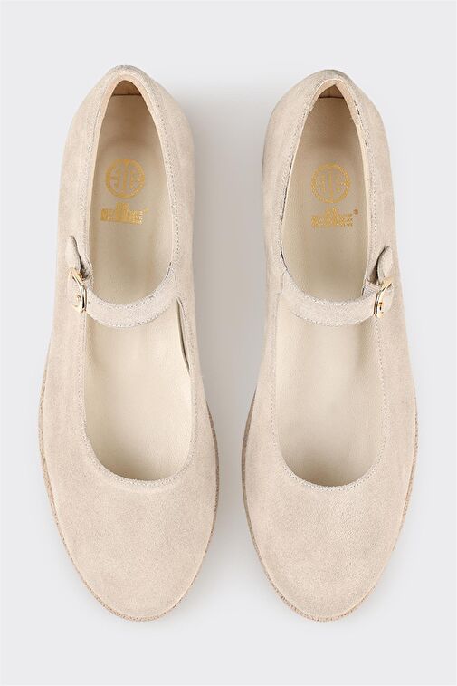 Bej Deri Kadın Babet - Görsel 5