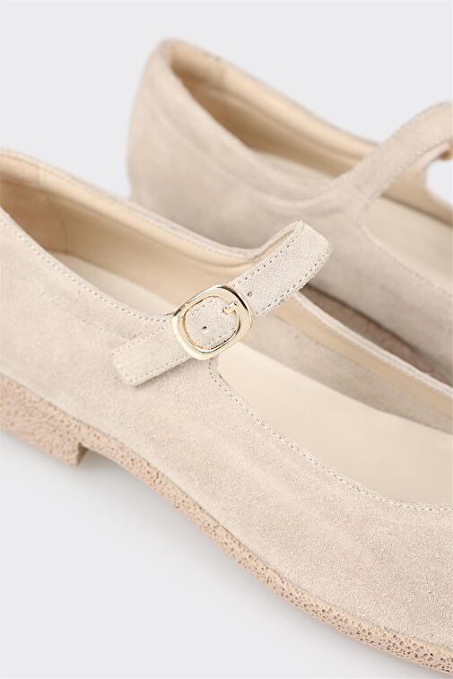 Bej Deri Kadın Babet - Görsel 6