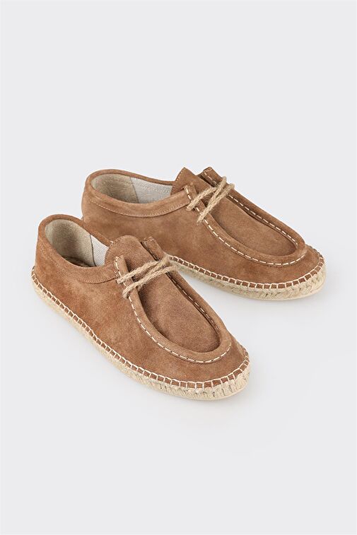 Taba Deri Kadın Espadril - Görsel 3