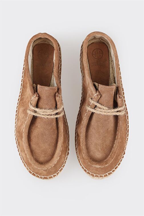 Taba Deri Kadın Espadril - Görsel 5