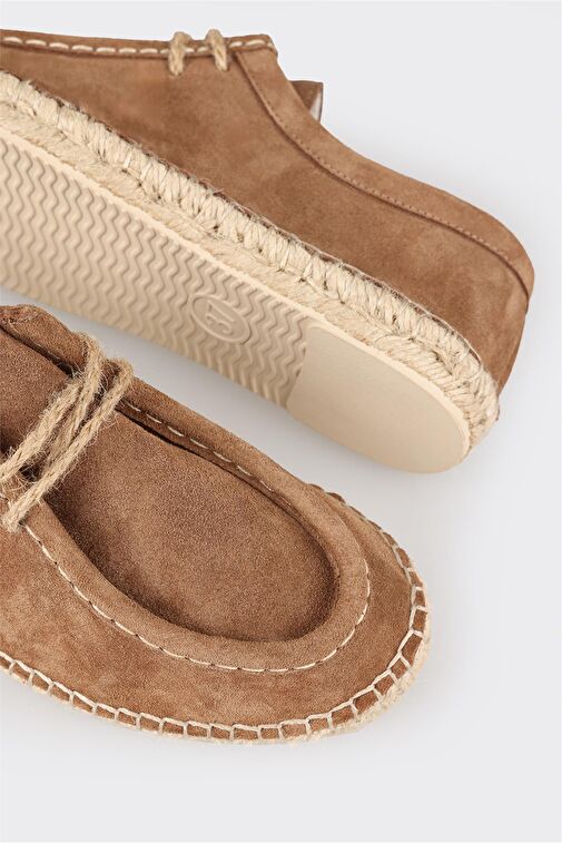 Taba Deri Kadın Espadril - Görsel 6