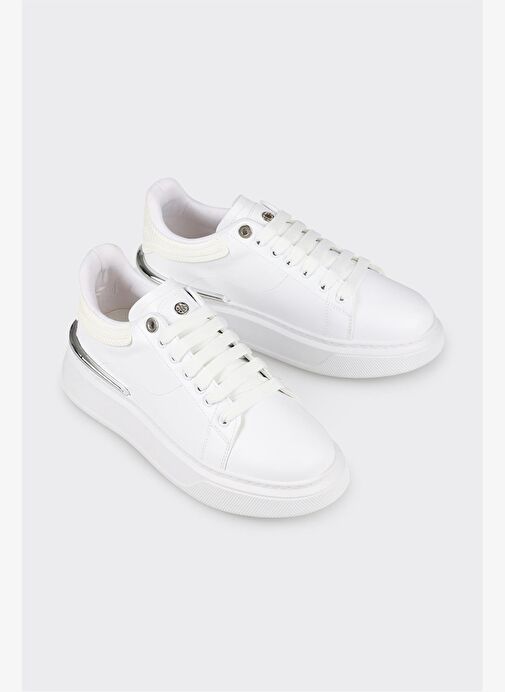 Beyaz Erkek Spor Ayakkabı - Görsel 4