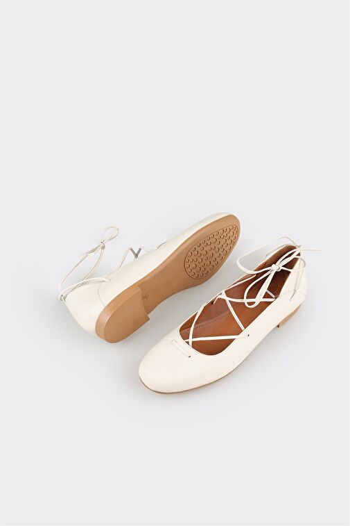 Elle Elle Ekru Kadın Deri Babet OPENA | Boyner Ekru - 4. görsel