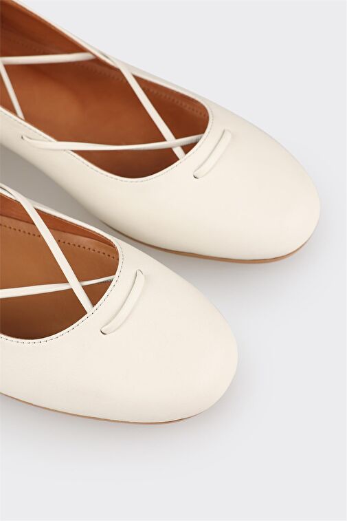 Elle Elle Ekru Kadın Deri Babet OPENA | Boyner Ekru - 5. görsel