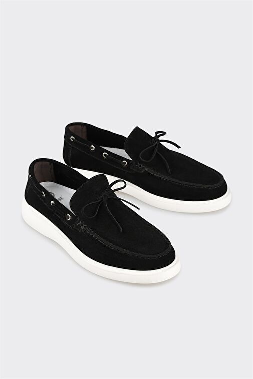 Siyah Deri Erkek Günlük Ayakkabı - Görsel 3