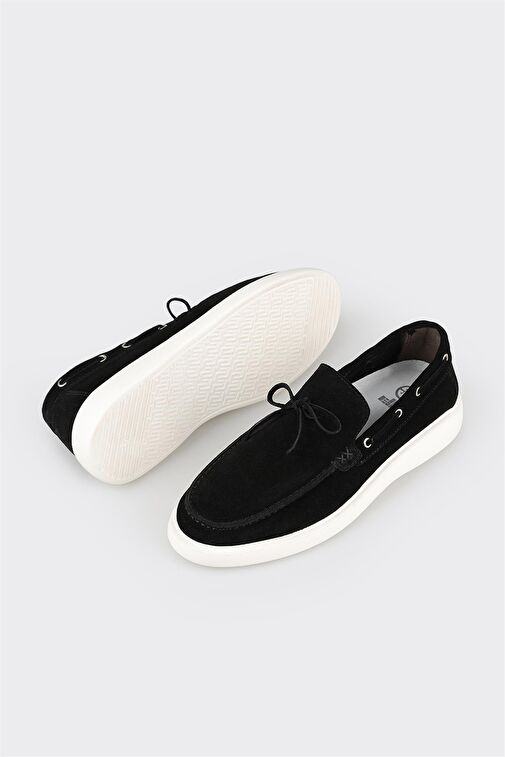 Siyah Deri Erkek Günlük Ayakkabı - Görsel 4