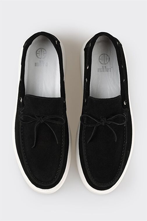 Siyah Deri Erkek Günlük Ayakkabı - Görsel 5