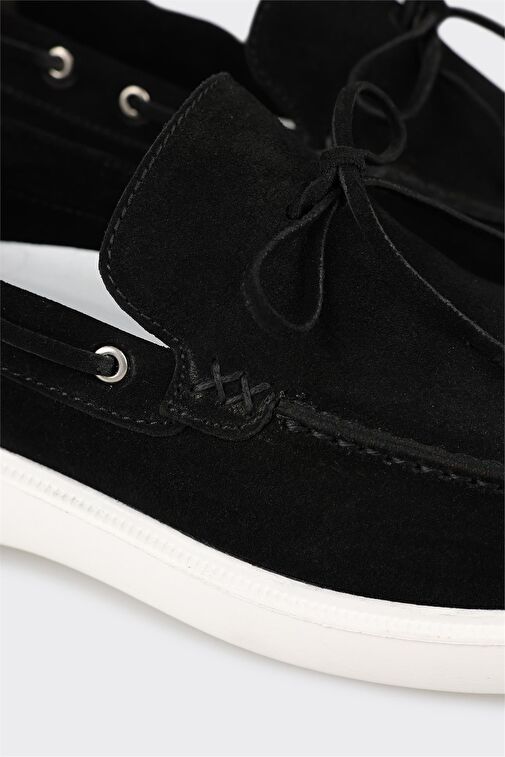 Siyah Deri Erkek Günlük Ayakkabı - Görsel 6