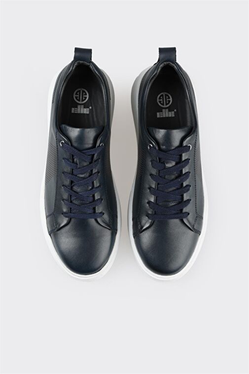 Lacivert Deri Erkek Spor Ayakkabı - Görsel 5