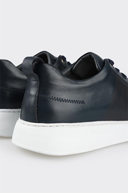 Lacivert Deri Erkek Spor Ayakkabı - Görsel 6