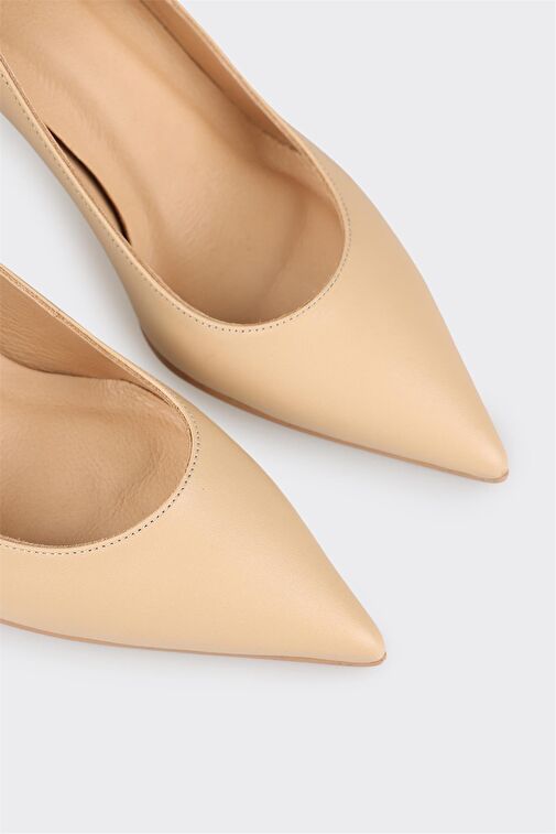Naturel Deri Kadın Stiletto - Görsel 5