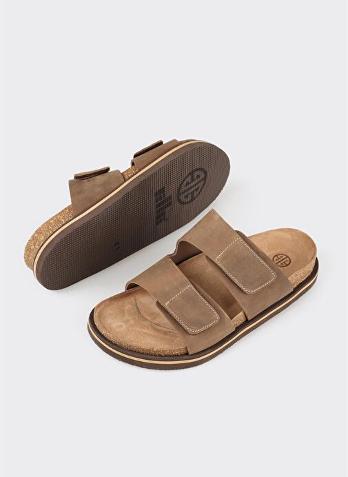 Vizon Deri Erkek Terlik - Görsel 3