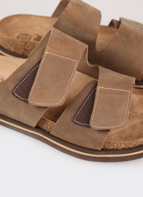 Vizon Deri Erkek Terlik - Görsel 5