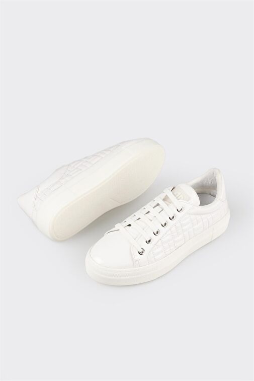 Beyaz Kadın Spor Ayakkabı - Görsel 4