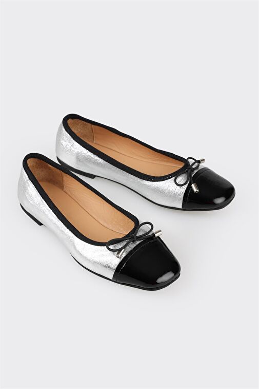 Lame Deri Kadın Babet - Görsel 3