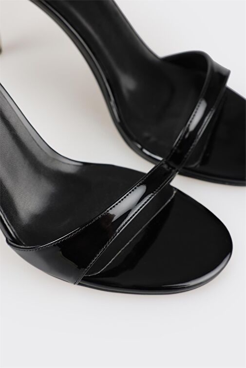 Siyah Kadın Topuklu Sandalet - Görsel 5