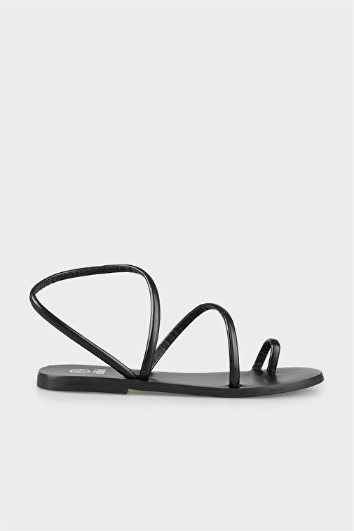 Siyah Kadın Parmak Arası Sandalet - Görsel 2