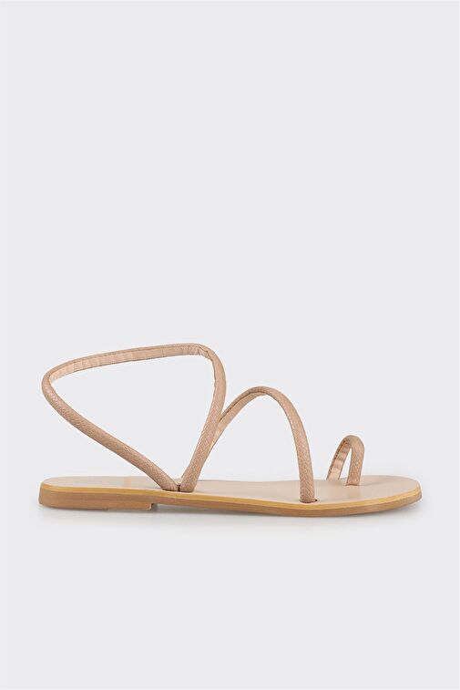 Naturel Kadın Parmak Arası Sandalet - Görsel 2