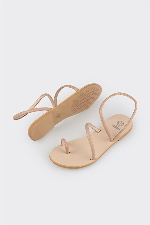 Naturel Kadın Parmak Arası Sandalet - Görsel 4