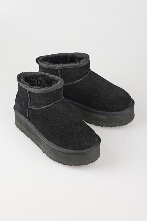 Siyah Deri Kadın Günlük Bot - Görsel 3