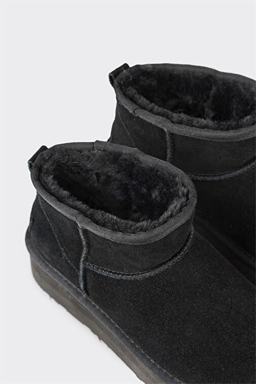 Siyah Deri Kadın Günlük Bot - Görsel 5